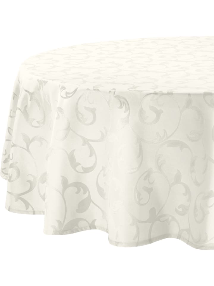 Jacquard Tischdecke Greven in creme