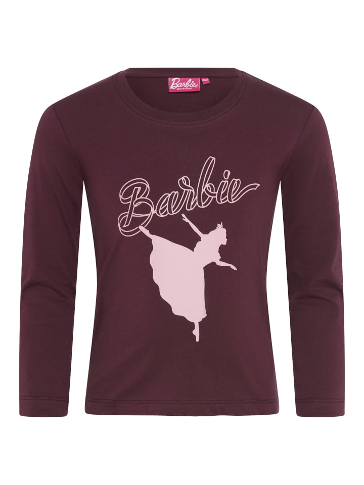 Langarmshirt in bordeaux