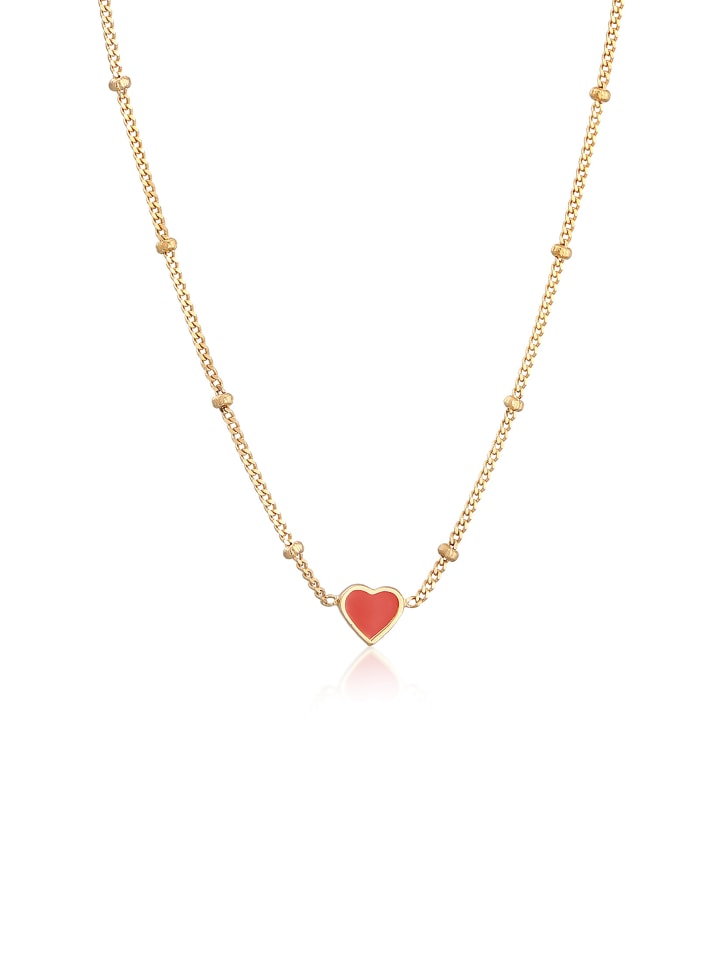 Halskette 925 Sterling Silber Herz in Gold