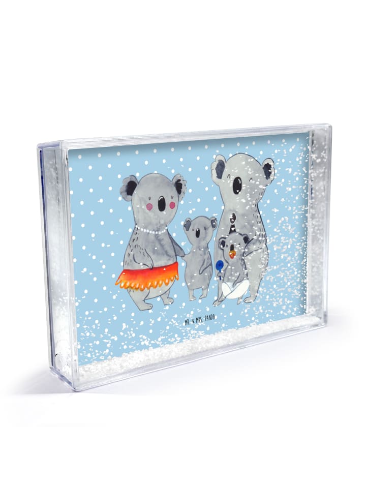 Bilderrahmen Koala Familie ohne Spruch in Blau Pastell
