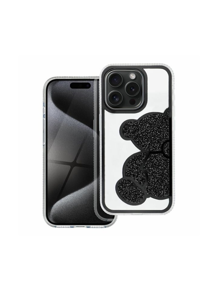 Teddy Bear Handyhülle kompatibel mit iPhone 16 Schwarz in Schwarz