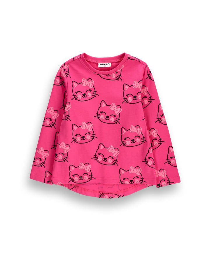 Langarmshirt in fuchsie