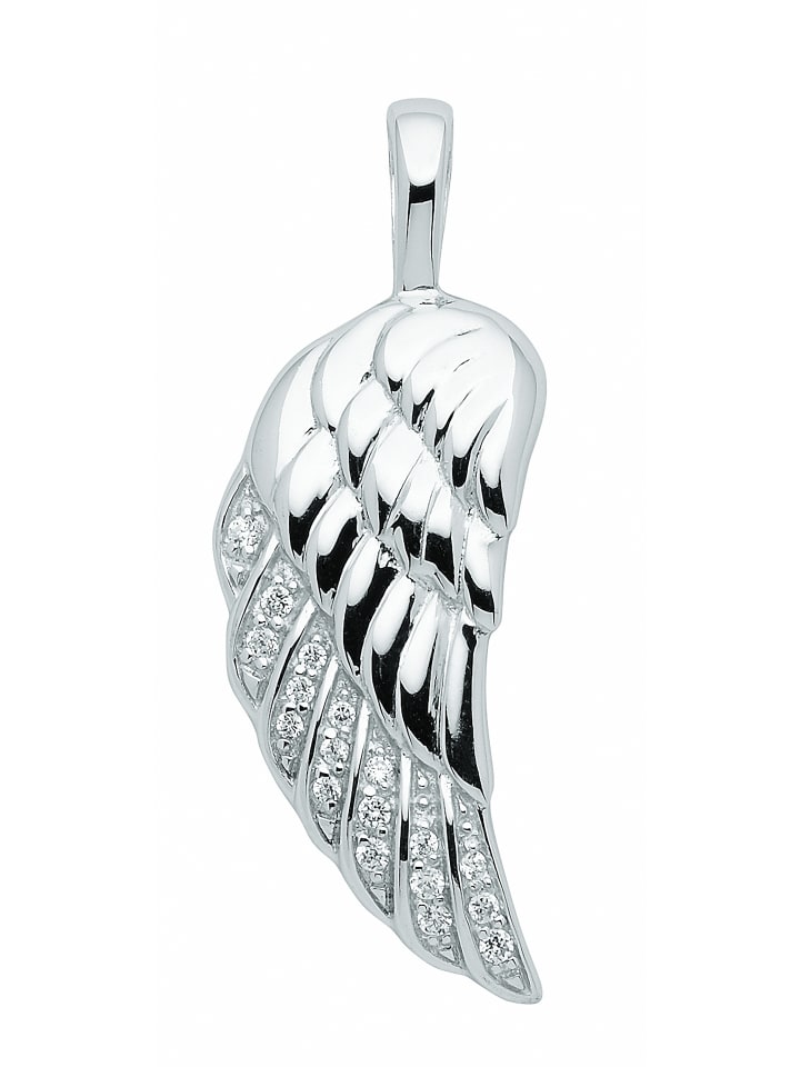 Damen 925 Silber Anhänger mit Zirkonia in silber