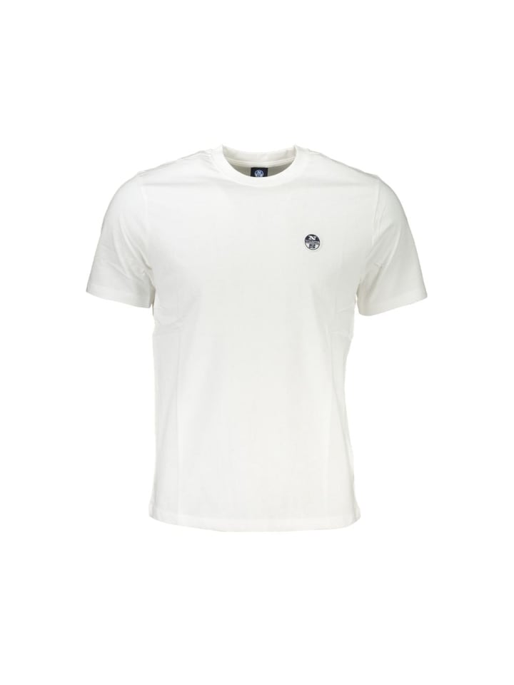 Weiß Baumwolle Herren T-Shirt