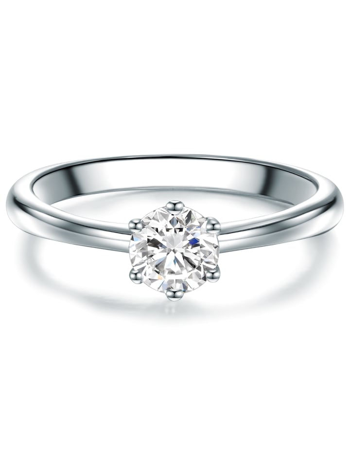 Ring aus Sterling Silber mit Zirkonia in silber