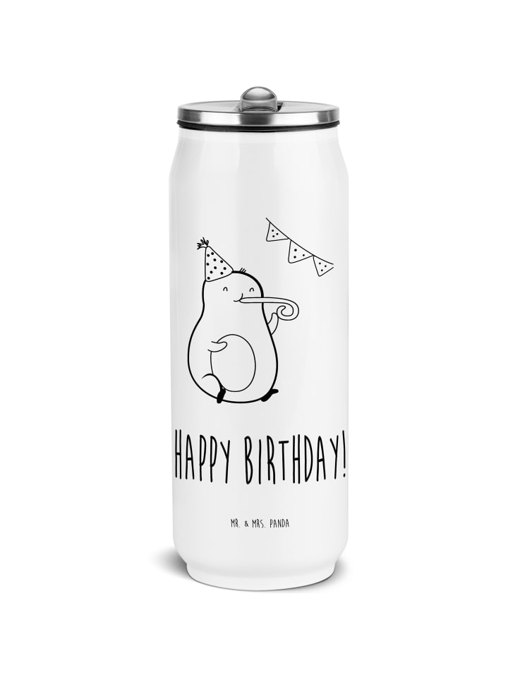 Trinkflasche Avocado Geburtstag mit Spruch in Weiß