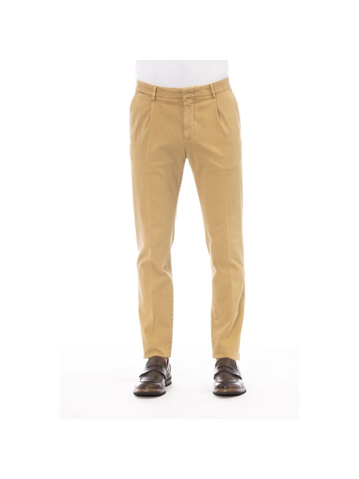 Beige Baumwolle Herren Hose