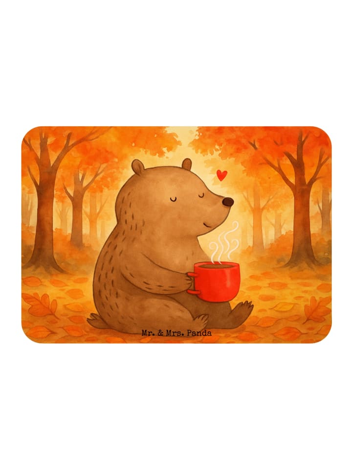 Kühlschrankmagnet Bär Morgenkaffee Design ohne ... in Weiß