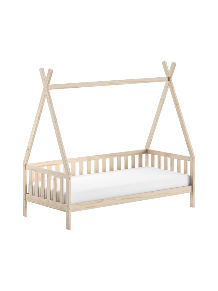 TIPI Bett Keisha 90x200 in Sprossenoptik Kiefer Massivholz natur