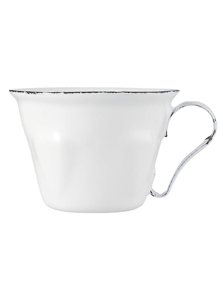Tasse mini Emaille in weiss