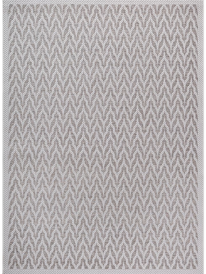 Moderner In-/Outdoor Teppich D in Beige Cream