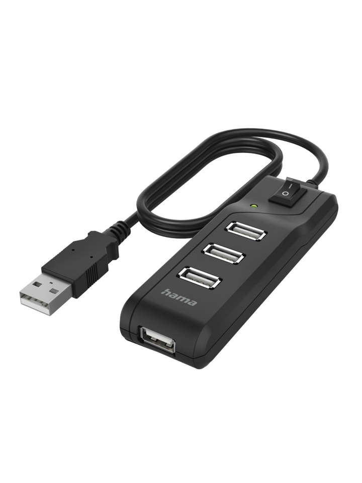 USB-Hub 4 Ports, USB 2.0, Ein-/Ausschalter