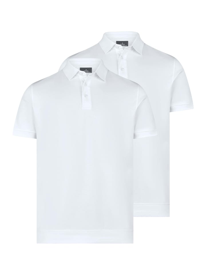 Poloshirt Basic in Silber