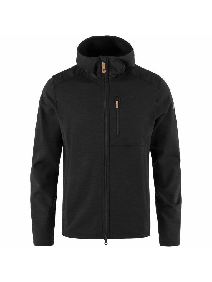 Fleecejacke Keb Hoodie in Schwarz