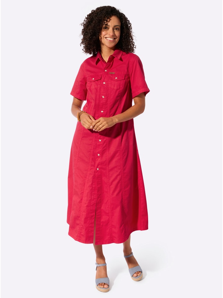 Jeans-Kleid in erdbeere