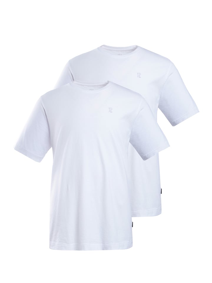Kurzarm T-Shirt in schneeweiß