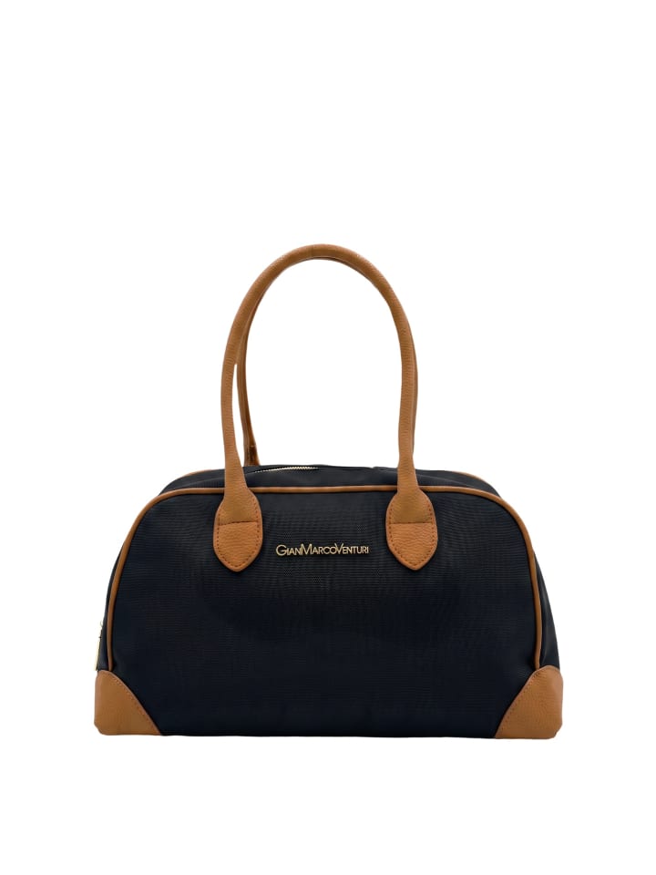 Schultertasche in BLACK + BROWN