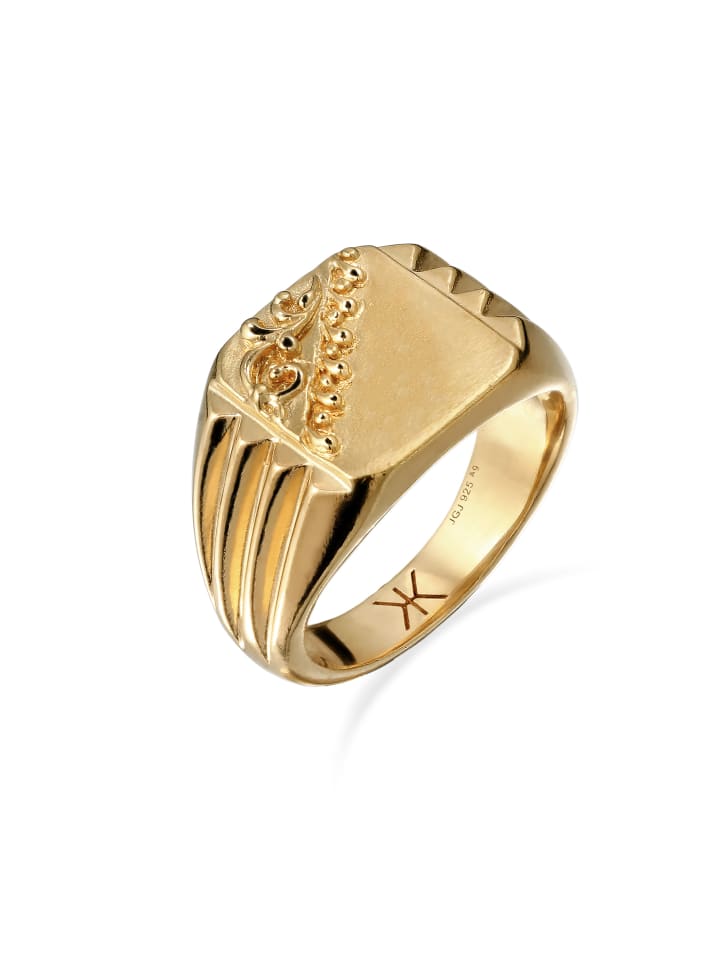 Ring 925 Sterling Silber in Gold gravierbar