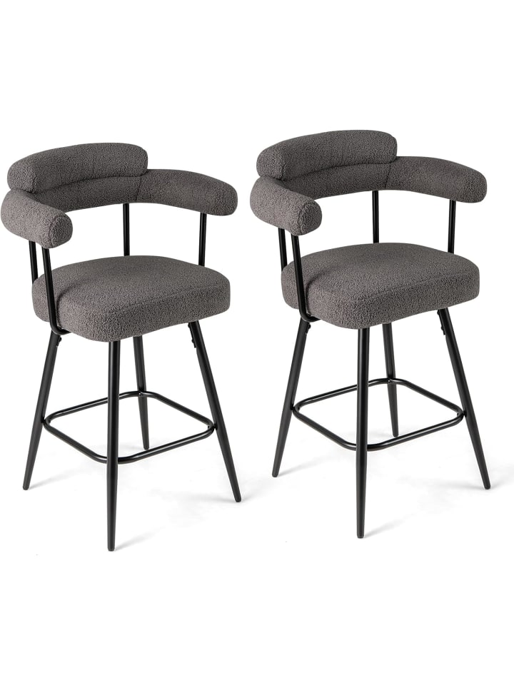 Barhocker 2er Set in Grau
