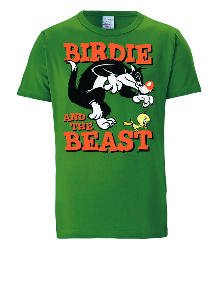 T-Shirt Looney Tunes – Sylvester & Tweety in hellgrün
