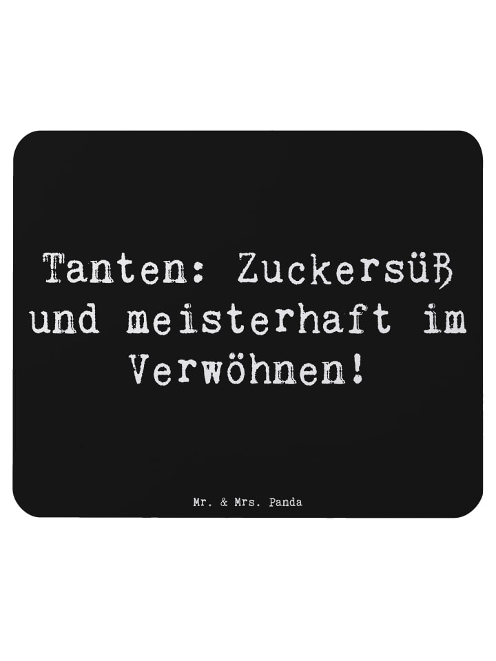 Mauspad Tante Zuckersüß mit Spruch in Schwarz