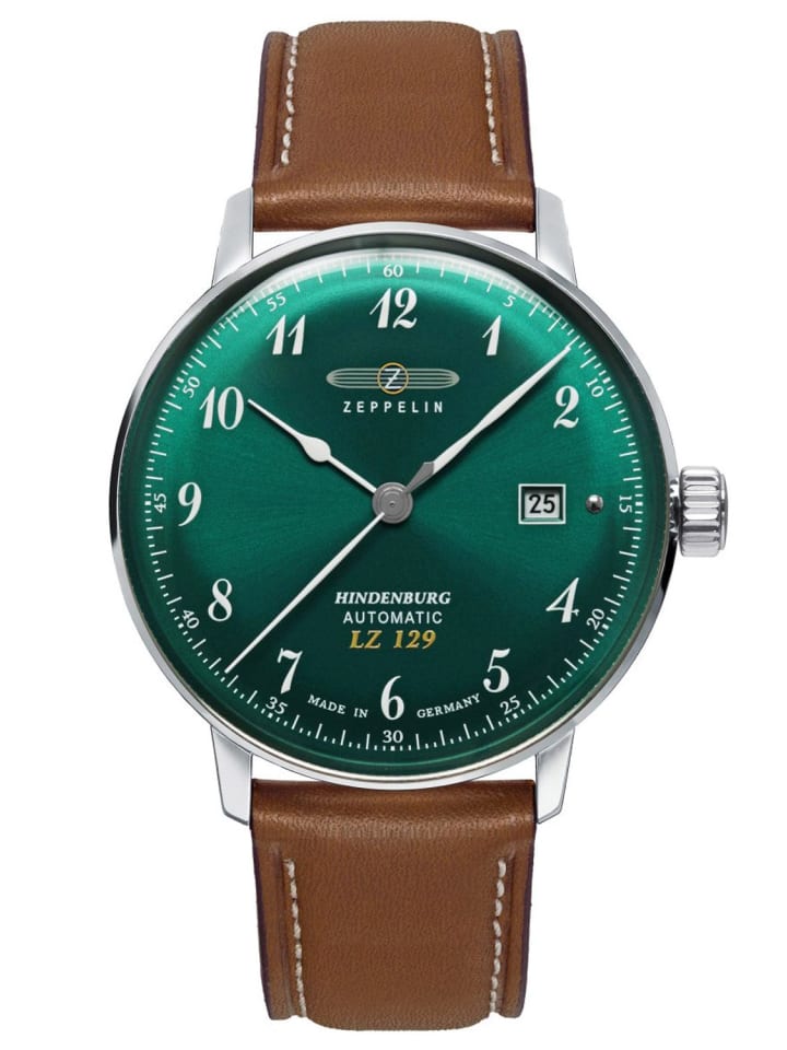 Herrenuhr Automatik Hindenburg LZ129 Braun/Grün