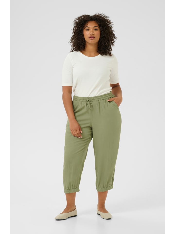 Caprihose KCmille Regular fit in Oil Green