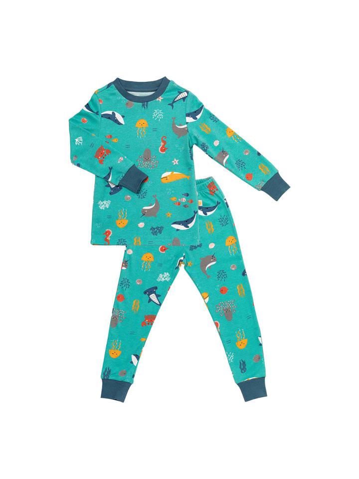 Kinder-Pyjama aus Bio Baumwolle in Hellblau