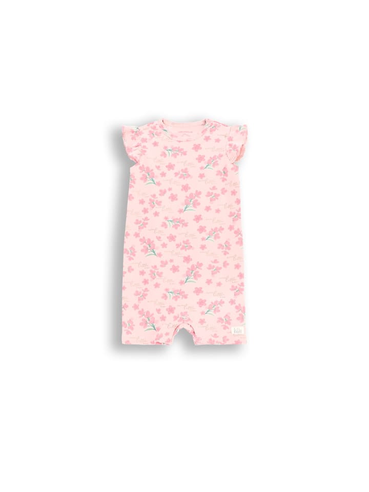 Kurzarm-Strampler in gedämpftes Rosa