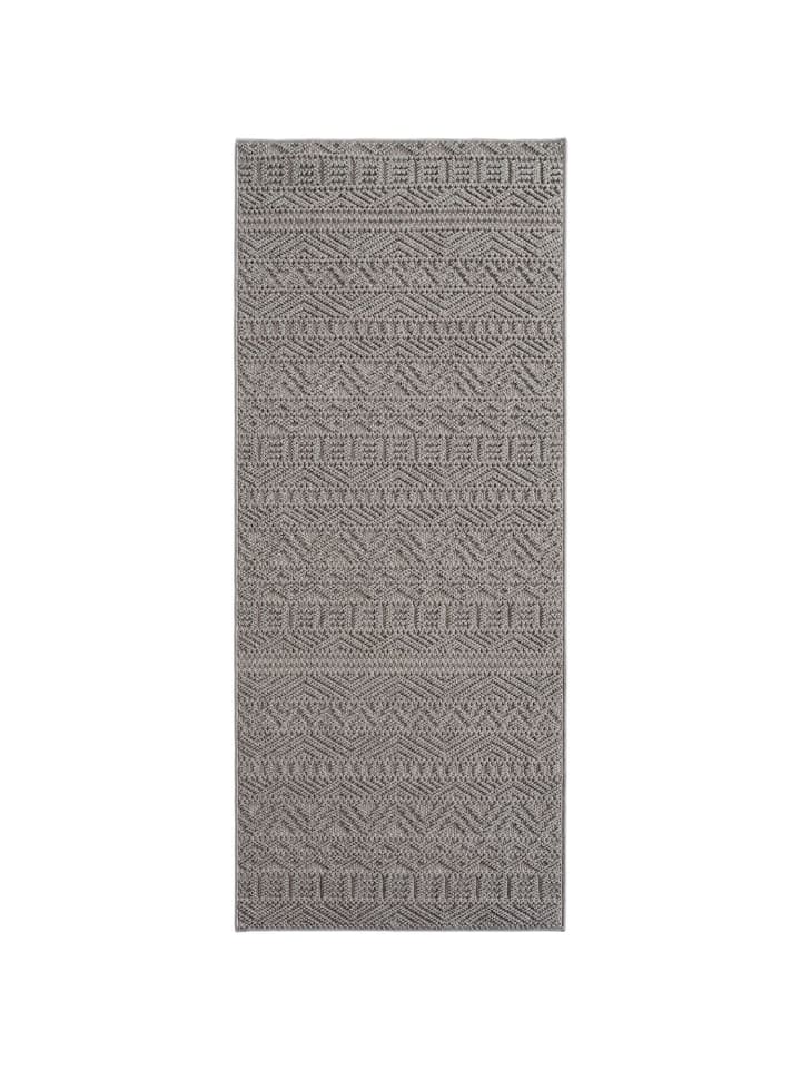Kurzflor Teppich Helix 2202 Läufer in Silber