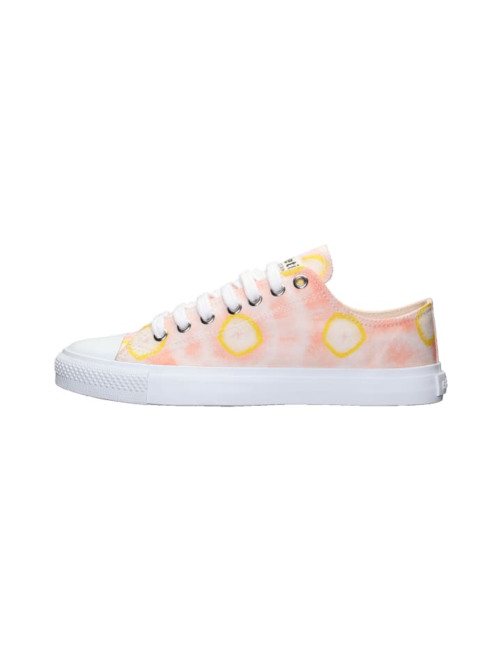 Sneaker Trainer White Cap Lo Cut in banana shake just white