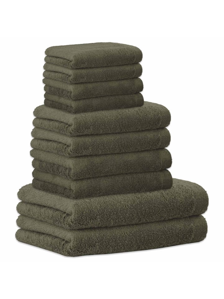 Handtuch 10er Pack in Grün