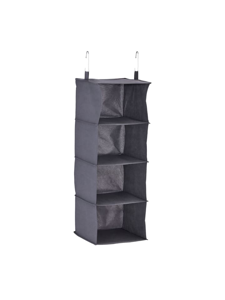 Kleiderschrank-Hängeregal in Grau - (B)30 x (H)97x (T)30 cm