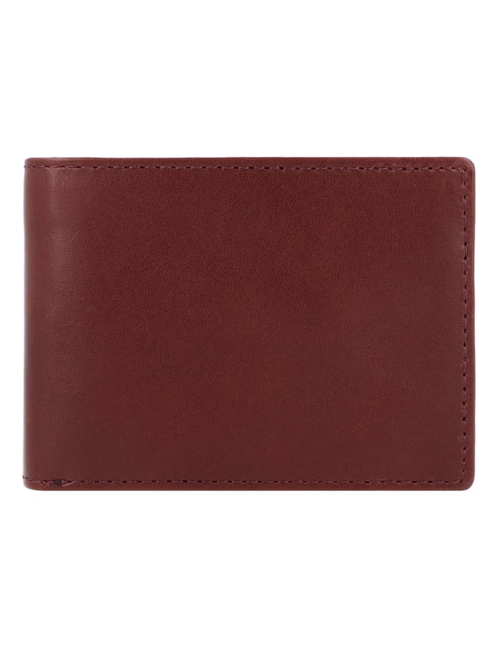 Cambridge Geldbörse Leder 10 cm rotbraun