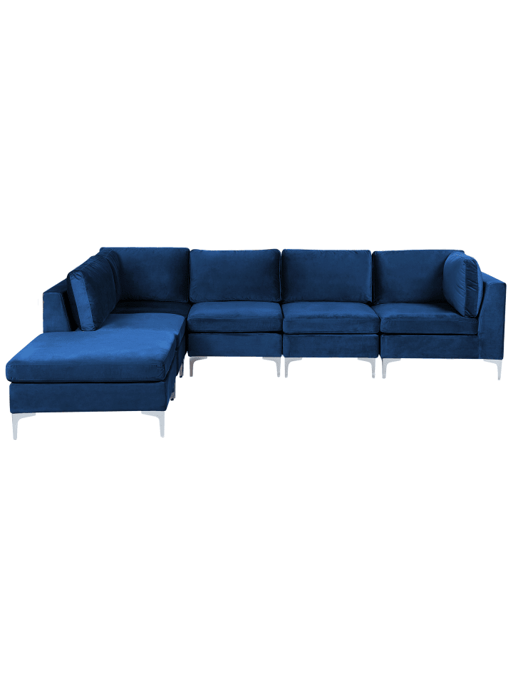 6-tlg Modulsofa EVJA in Blau rechtsseitig