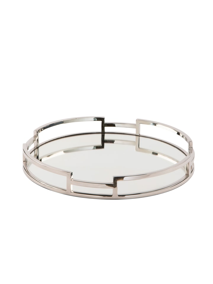 Spiegeltablett "Hommage" in Silber - H. 5 cm - D. 40 cm