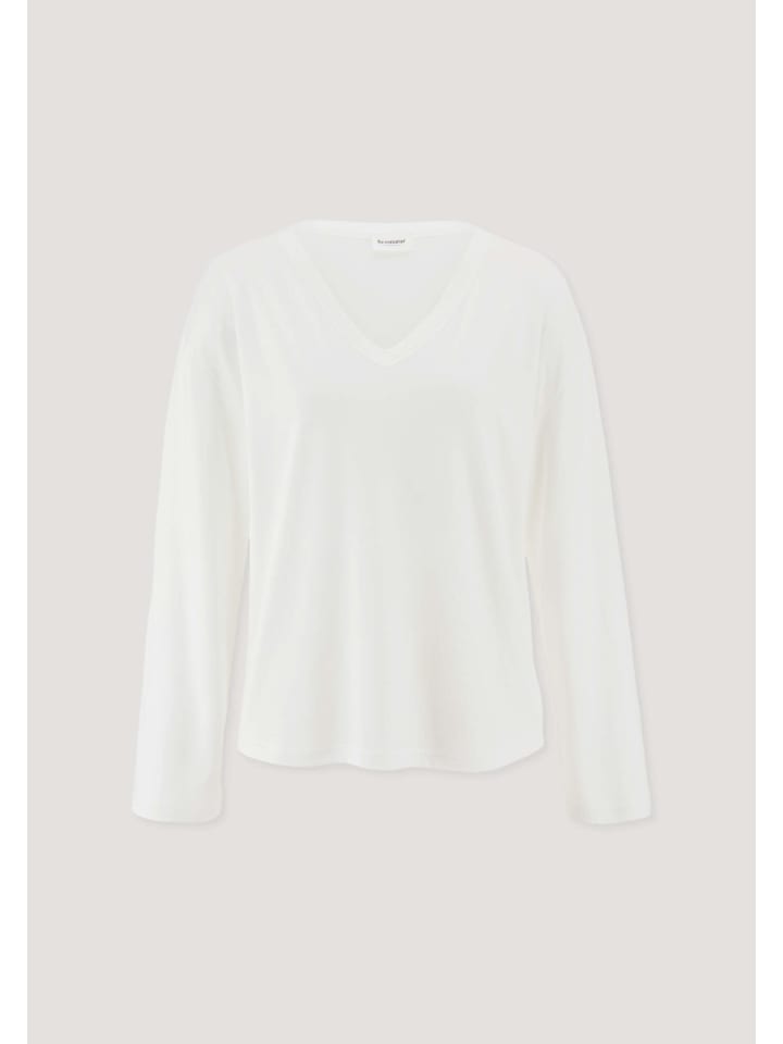 Hessnatur Longsleeve Oversize aus TENCEL™ Lyocell und Bio-Baumwolle in naturweiss