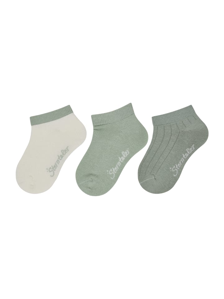 Sneaker Socken 3er-Pack Uni in ecru