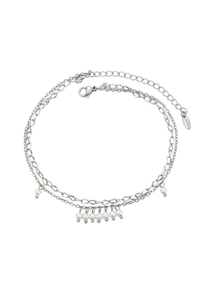 Women Anklet in Silver White