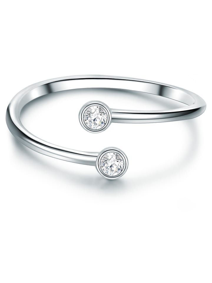 Ring aus Sterling Silber mit Zirkonia in silber