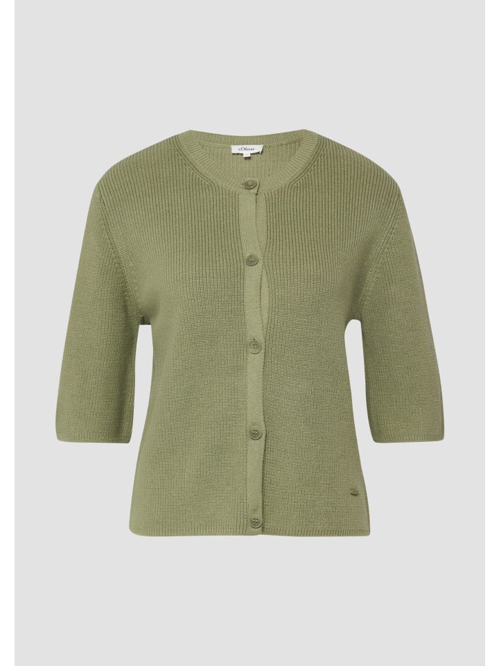Strickjacke  in  7900_olivgrün