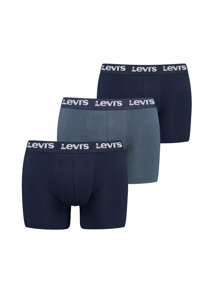 Boxershort 3er Pack in Dunkelblau