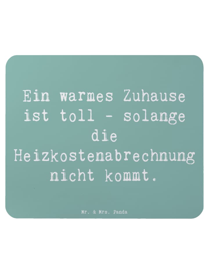 Maus-Pad Spruch Geborgenheit im Zuhause mit Spruch in Meeresbrise