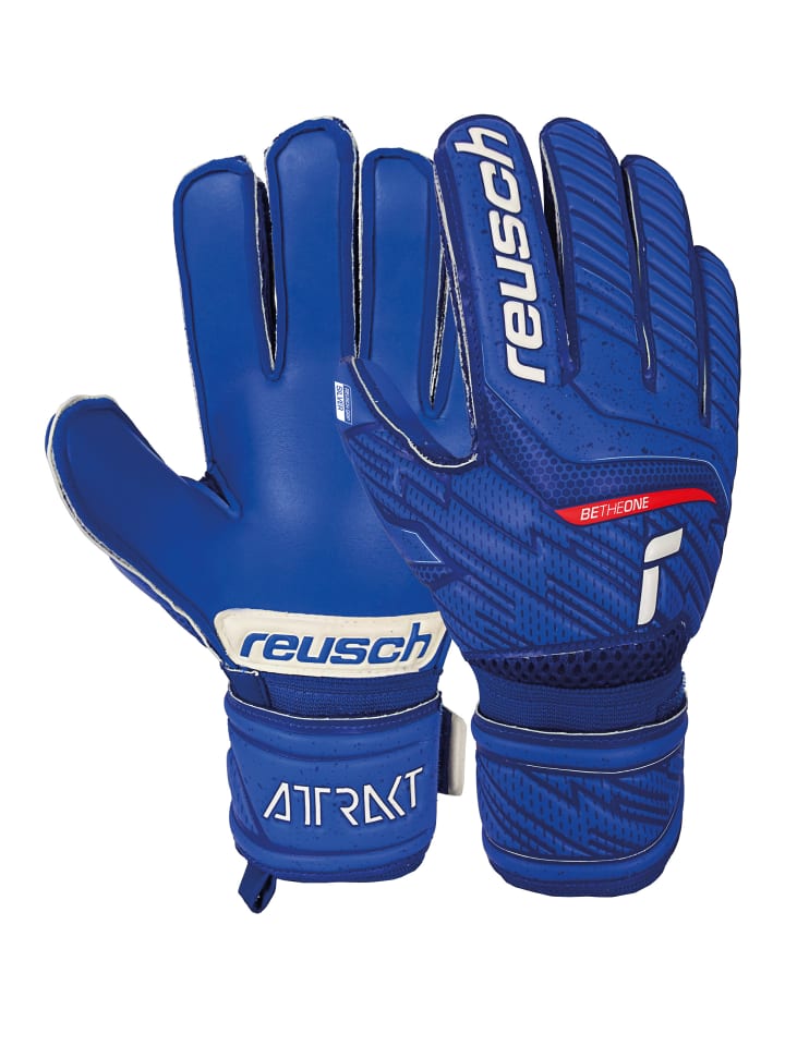 Torwarthandschuhe Reusch Attrakt Silver Junior in deep blue / deep blue