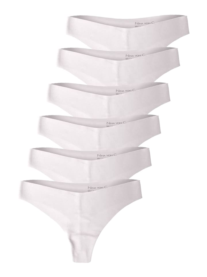 6er Pack String in weiss