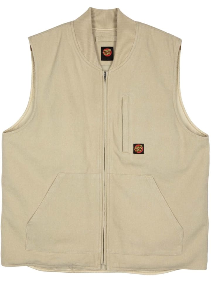 Jacke "Classic Label Vest" in Braun