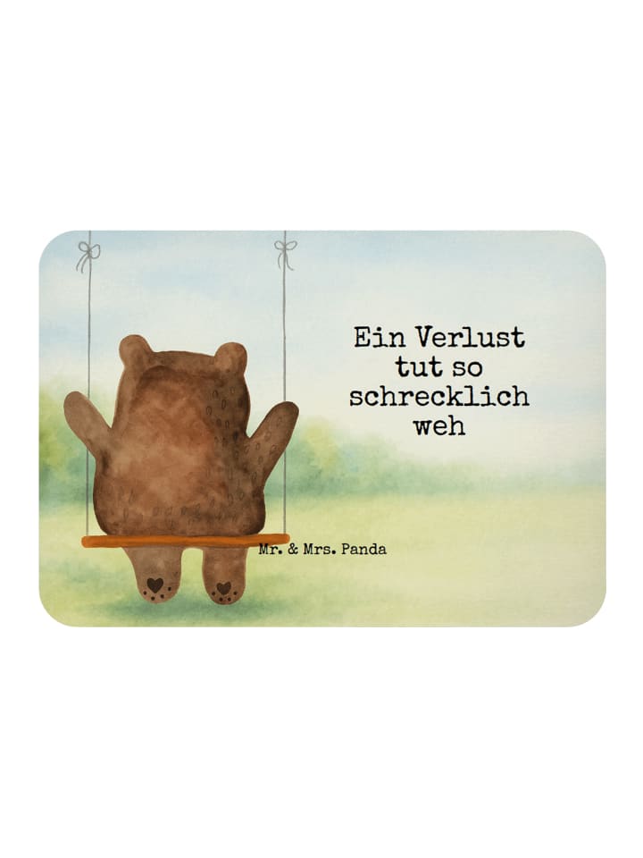 Magnet Bär Schaukel Design mit Spruch in Weiß