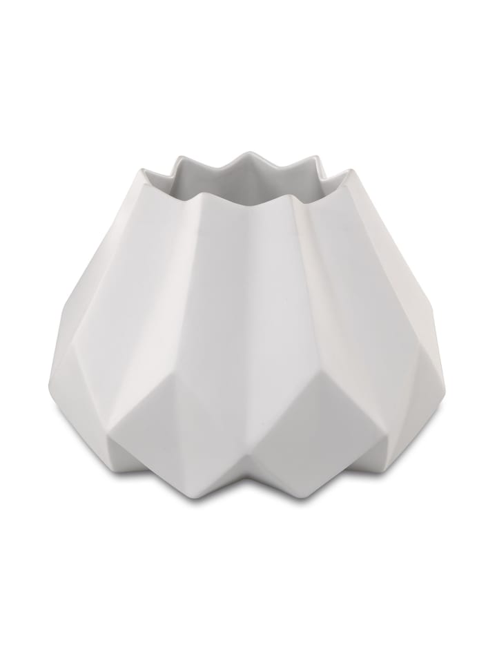 Vase Polygono Star in Weiß 19 cm