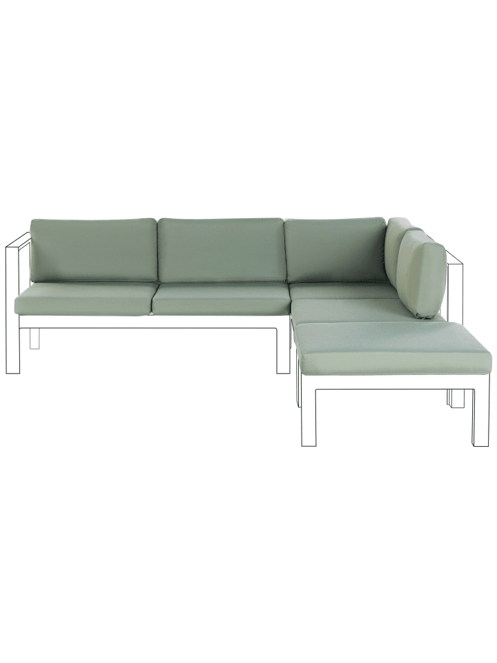 Kissenbezug MESSINA in Grün - (W) 69 x (H) 8 x (L) 69 cm