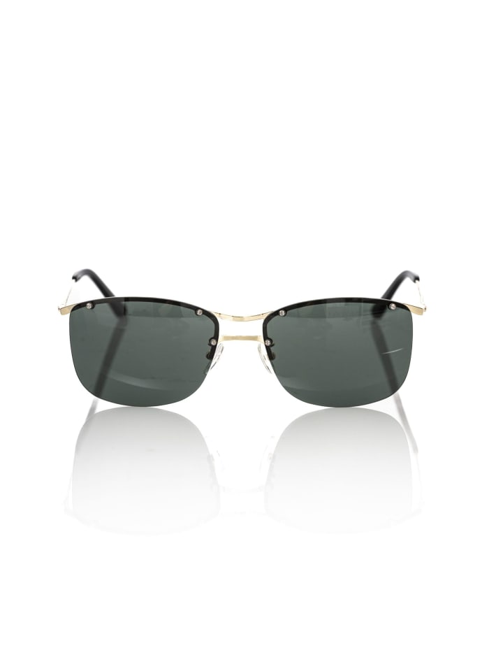Schwarz Metallic Faser Herren Sonnenbrille